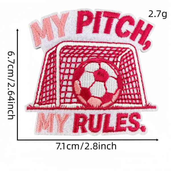 oly-1ce2266251a1dd1f87384fabc0e79f1a Wholesale Home Decor Black Pink Soccer Embroidered Iron-On Patches 16-Piece Set DIY Accessory