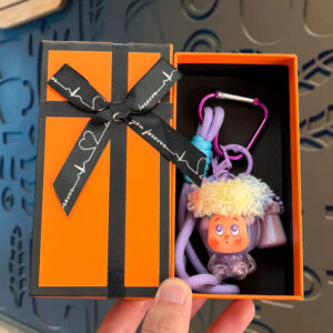 Oil-infused Milk Beans with Afro-shaped Hairstyle - Purple+ (Orange Gift Box)