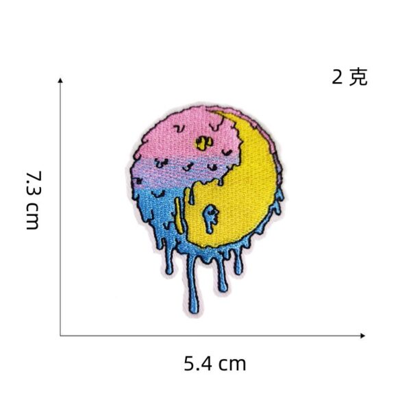 oly-1d00a364bde2bdbcd95f9bb46bb862ee Wholesale Trendy Embroidery Patch Cartoon Bear Rainbow Design for Luggage Bag Charm