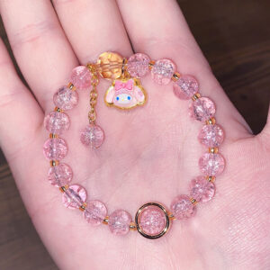 melody pink chapped bracelet bag