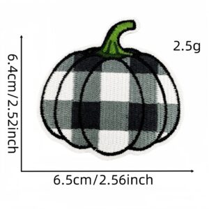 Colorful plaid pumpkin cloth sticker 9#