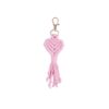 oly-1d33bb165e3606ac56313d6fea353e03 Wholesale Bohemian Heart Tassel Silicone Bag Charm Keychain in Pink, Resale Accessory