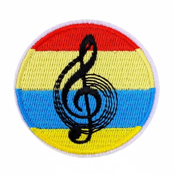 oly-1d5327efd7496438f632b58c1ecaf2cc Wholesale Polyester Thread Musical Note Embroidered Patch Decorative Iron-On Applique