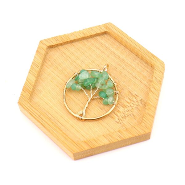 oly-1d5c4e9800d4c7e28ea8fdee48ccbc33 Wholesale Tree of Life Crystal Pendant Colorful Alloy Heart Necklace Jewelry Accessory