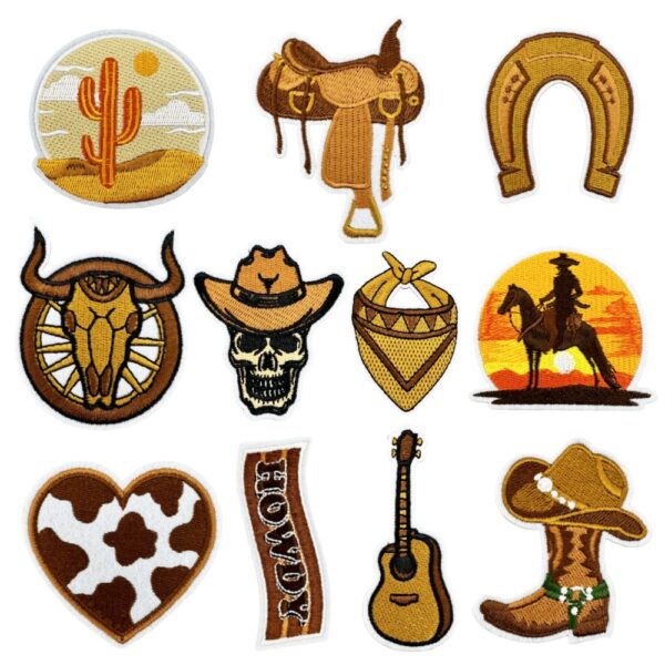 Wholesale Denim Embroidered Patch Stickers Fashion Accessory for Clothing Boutique Resale