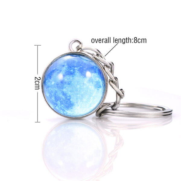 Wholesale 12 Zodiac Glow in the Dark Glass Ball Keychain Stylish Car Key Accessory for Birthday Gift