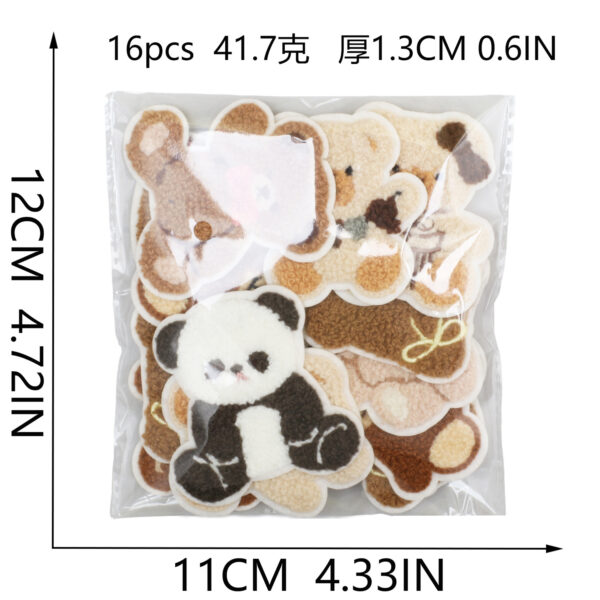 oly-1d727a989dcb2efa3ee49c29a9810a5c Wholesale Animal Embroidery Patch, Curly Bear and Lion Baby Design, Iron-on Decorative Fashion Accessory for Clothing, Craft Supply Gift