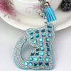 Wholesale Cat Rhinestone Keychain Fashion Bag Pendant Car Accessory Gift for Women