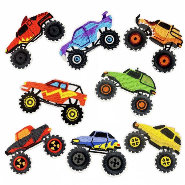 oly-1d79fd58045e1f99850f244aef74327f Wholesale Cartoon Off-Road Vehicle Embroidered Patch Fashion Accessory for DIY Decoration Boutique Resale