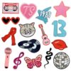 Wholesale Embroidery Thread Graffiti Patches Guitar Lips Eyes Decorative Fashion Accessory For Clothing