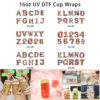 oly-1d8413f335f094aa93e851f0ce82358a Wholesale 5Pcs Vibrant Floral Filled Alphabet Number Handcraft Art Mixed Decor Prints 16Oz Cup UV DTF Wraps