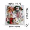Wholesale Christmas Embroidered Patches Set of 8 Cartoon Penguin Design for DIY Decoration Craft Supply