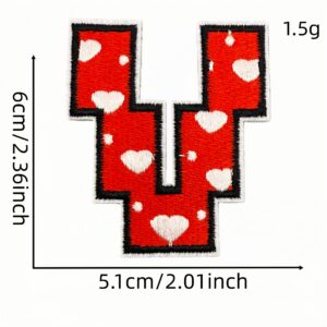 English alphabet cloth sticker v