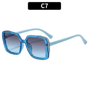 C7-transparent blue frame gray blue film