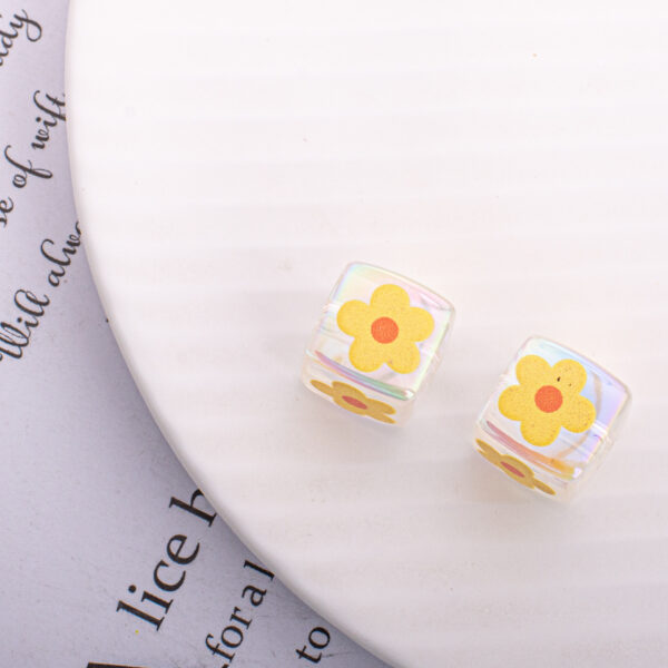 oly-1df9071f8e13e1613339d20b7b5b8bad Wholesale 14mm Blue UV Plated Acrylic Dice Beads for DIY Jewelry Trendy Loose Beads for Keychain Accessories