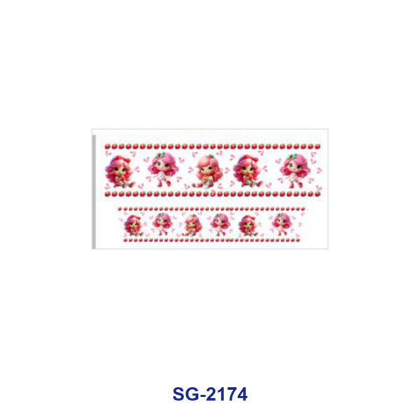 oly-1e0e8230ac3fb16d4ffbdde48b4ee8f5 Wholesale 8pcs Mixed Music Note Strawberry Cartoon Girl Print 3oz Cup Stickers Wrap