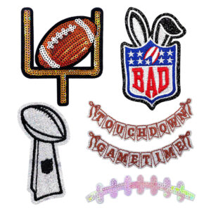 oly-1e14e38dc75acb4572c456451be0dcdf Wholesale Football Theme Embroidered Patch DIY Iron-On Badge for Shoes Hats Gift Craft Supply