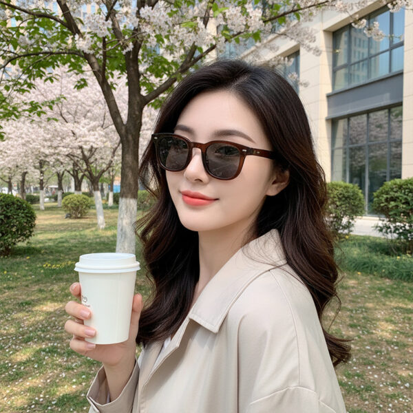 oly-1e29f476f11e51c7fa92cc48664df4c0 Wholesale Ring Detail Retro Square Sunglasses UV400 Sun Protection Outdoor Casual Fashion Accessory