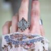oly-1e4388cd3f3356f929cee5fa55cf071c Wholesale Irregular Geometric Rock-Edge Retro Ring for Women Trendy Jewelry Accessory