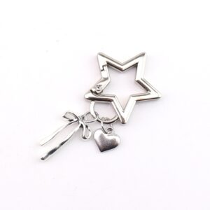 Silver five-pointed star pendant