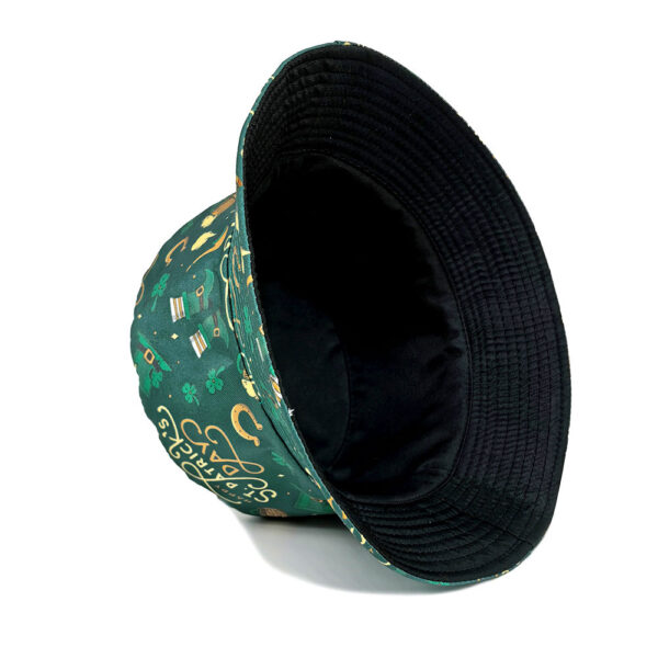 Wholesale Clover Print Bucket Hat Double Sided Sun Protection Hat for Women Casual Outdoor Travel