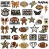 Wholesale Embroidered Iron-On Patch Rugby Leopard Design Craft Supply for DIY