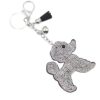 Wholesale Rhinestone Teddy Dog Keychain Bag Charm Decorative Car Key Accessory