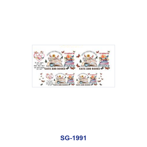 Wholesale 8pcs Butterfly Floral & Letter Graphic Pattern 3oz Cup Stickers Wrap OLY Exclusive