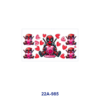 oly-1ea8afe3b3f9d985448b783f4cf68871 Wholesale 5pcs Cute Valentines Cartoon Superhero Bear Donkey Tree Character Heart Bow Checker Mixed Decor Prints 16oz Cup UV DTF Wraps OLY Exclusive