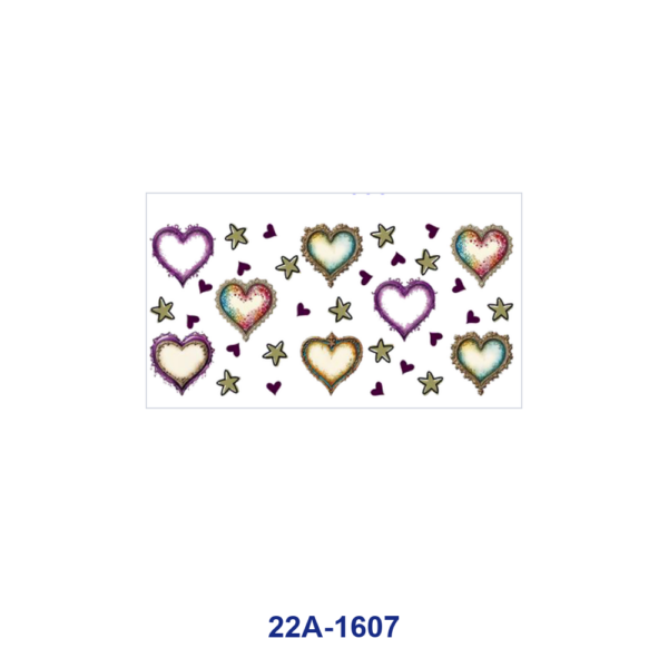 Wholesale 5pcs Vintage Distressed Gradient Heart Star Mixed Decor Prints 16oz Cup UV DTF Wraps