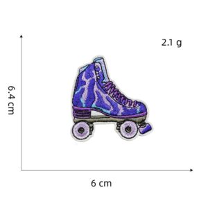 Purple series cloth stickers 5#