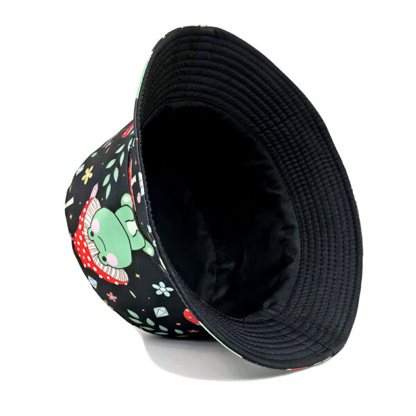 Wholesale Cartoon Mushroom Frog Pattern Bucket Hat Sun Protection Foldable Casual Hat for Resale