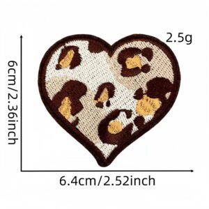 Large leopard print love cloth patch 16#
