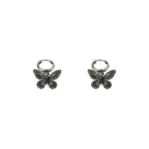 Textured silver butterfly (ring) (zce314)