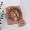 Wholesale Wallet Style Silicone Keychain Bracelet Black Solid Color Holiday Gift Fashion Accessory
