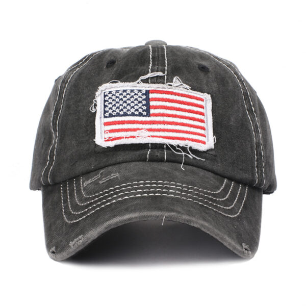 oly-1f1fb402765b338343a5584a5c838d47 Wholesale American Flag Distressed Baseball Cap with Ponytail Hole Fashion Accessory Boutique Resale