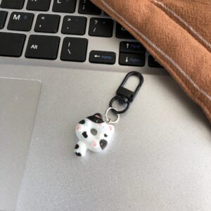 Donut cat key chain "black buckle]