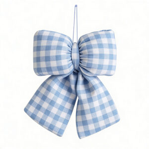 Blue plaid / 12.5*14cm
