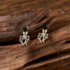 oly-1f40dc1a5a625f5b6bae9b2f9967f4c7 Wholesale Vintage Distressed Octopus Jellyfish Earrings Black Pearl Halloween Fashion Accessory Boutique Resale