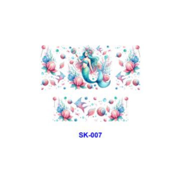 Wholesale 8pcs Watercolor Fairytale Maiden Heart Snow Coral Musical Decor Mini Cup Keychain Sticker OLY Exclusive