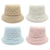 Wholesale Chic Quilted Bucket Hat Unisex Korean Fashion Puffer Hat Sun Protection Pink