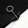 Wholesale Black Zinc Alloy Bat Keychain Halloween Car Key Accessory