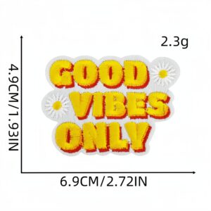 Letter flower cloth stickers 5#
