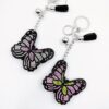 Wholesale Butterfly Rhinestone Keychain Aluminum Alloy Decorative Accessory Boutique Resale
