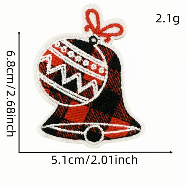 Wholesale Christmas Embroidered Patches Snowflake Deer Iron-On Decorative Accent for Clothing DIY Gift