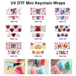 Wholesale 8pcs Valentine Love Theme Mini Cup Keychain Sticker