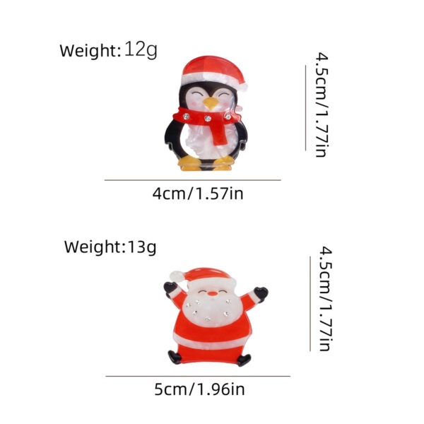 Wholesale Chic Acrylic Santa Claus Hair Claw Clip Fashion Hair Accessory for Women