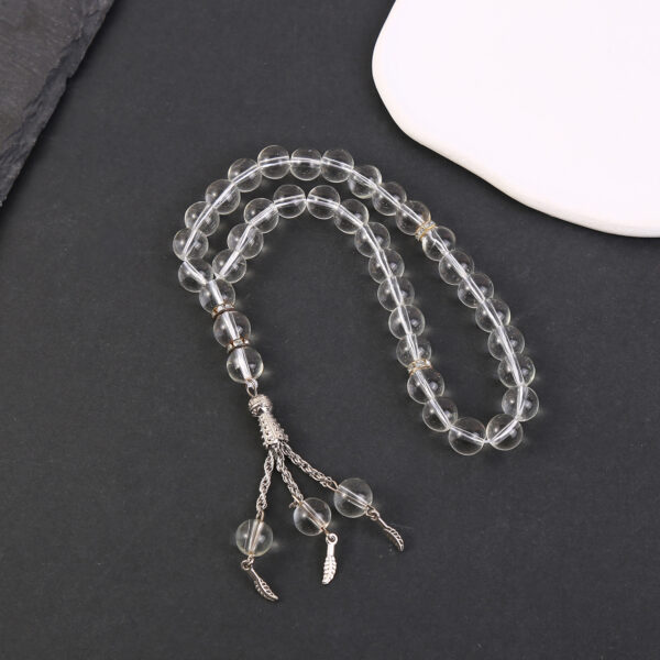 Wholesale Geometric Transparent Glass Prayer Beads Bracelet, Jewelry Accessory for Wedding