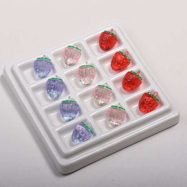 oly-1fbae2dceef198b16e4385d7b681646d Wholesale Purple Strawberry Acrylic Loose Beads DIY Fashion Accessory for Phone Chain Bag Charm Resale