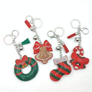 oly-1fc24e24843460f7d56a19bb2891a61e Wholesale Alloy Rhinestone Christmas Keychain, Trendy Tassel Bag Charm for Everyday Gift